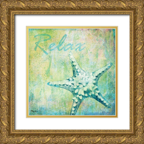 Caribbean Shells IV Gold Ornate Wood Framed Art Print with Double Matting by Brent, Paul