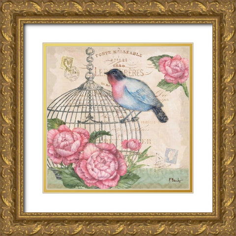 Bella Flora II Gold Ornate Wood Framed Art Print with Double Matting by Brent, Paul