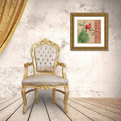 Burlap Holiday II Gold Ornate Wood Framed Art Print with Double Matting by Brent, Paul