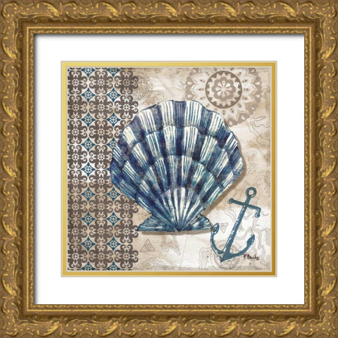 Tide Pool Shells II Gold Ornate Wood Framed Art Print with Double Matting by Brent, Paul