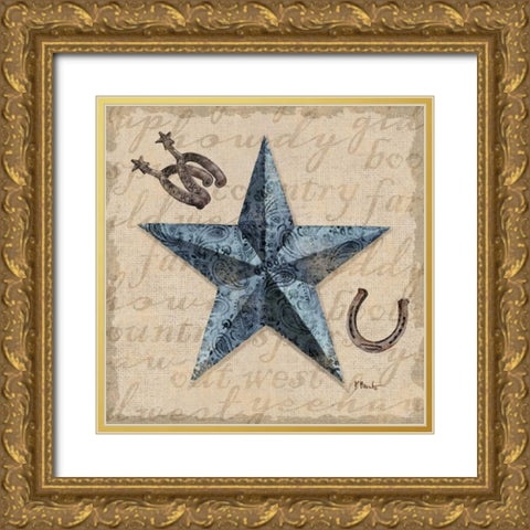 Bandana Barn Star II Gold Ornate Wood Framed Art Print with Double Matting by Brent, Paul
