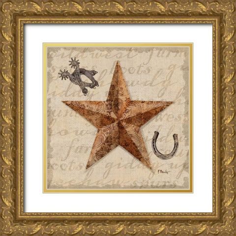 Bandana Barn Star IV Gold Ornate Wood Framed Art Print with Double Matting by Brent, Paul