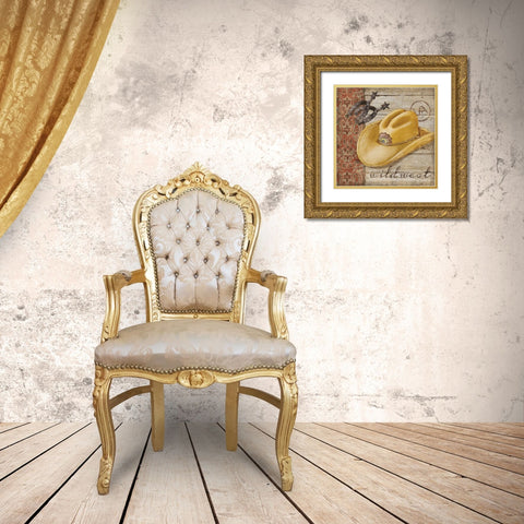Wild West Hats II Gold Ornate Wood Framed Art Print with Double Matting by Brent, Paul