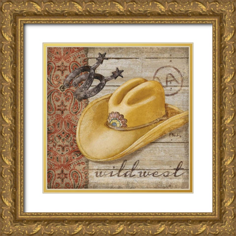 Wild West Hats II Gold Ornate Wood Framed Art Print with Double Matting by Brent, Paul