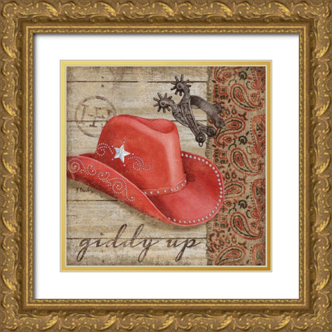 Wild West Hats III Gold Ornate Wood Framed Art Print with Double Matting by Brent, Paul