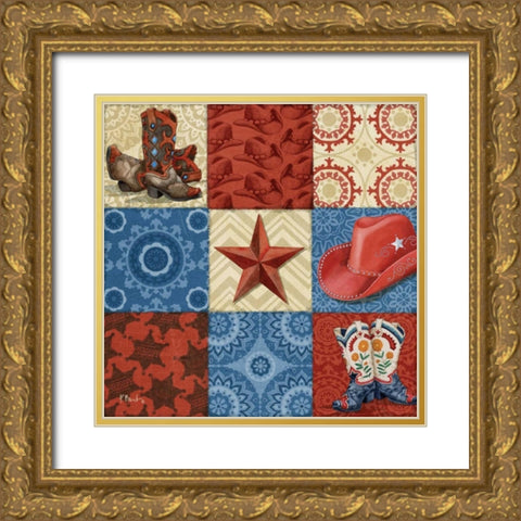 Western Chic II Gold Ornate Wood Framed Art Print with Double Matting by Brent, Paul