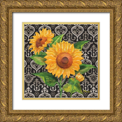 Sunflower Chic II Gold Ornate Wood Framed Art Print with Double Matting by Brent, Paul