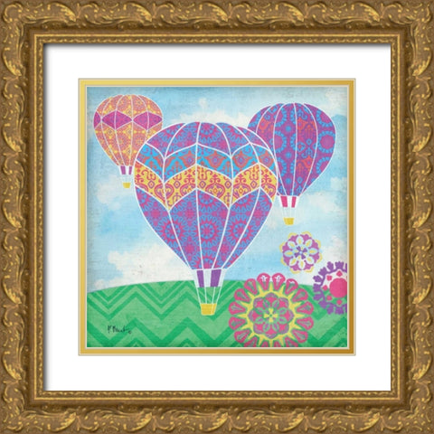 Fantasy Balloons II Gold Ornate Wood Framed Art Print with Double Matting by Brent, Paul