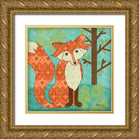 Fantasy Fox I Gold Ornate Wood Framed Art Print with Double Matting by Brent, Paul