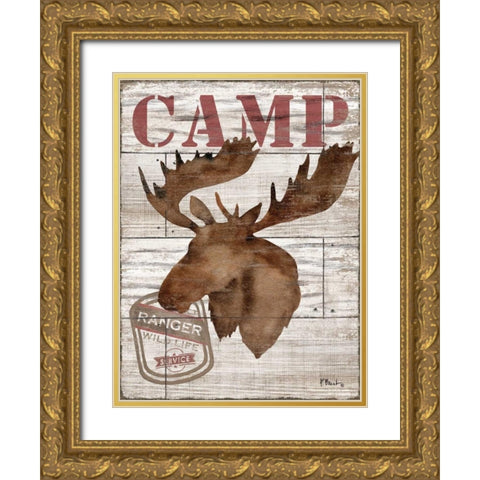 Wilderness Silhouettes II Gold Ornate Wood Framed Art Print with Double Matting by Brent, Paul