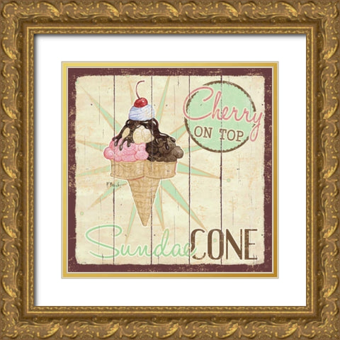 Sweet Treats II Gold Ornate Wood Framed Art Print with Double Matting by Brent, Paul
