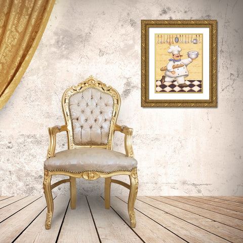 Le Chef et le Pain Gold Ornate Wood Framed Art Print with Double Matting by Brissonnet, Daphne