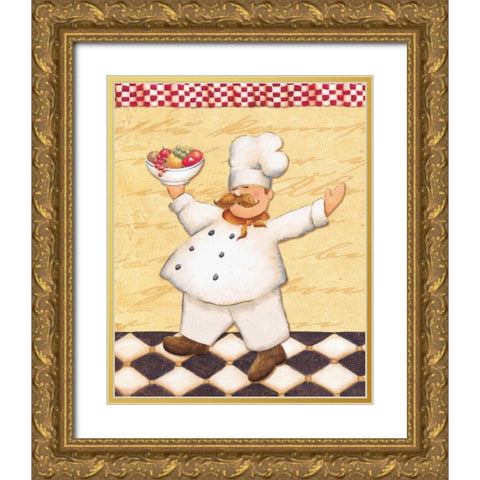 Le Chef et le Fruits Gold Ornate Wood Framed Art Print with Double Matting by Brissonnet, Daphne