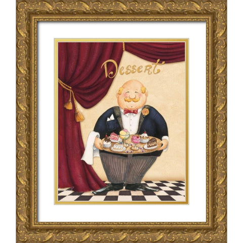 The Waiter - Dessert Gold Ornate Wood Framed Art Print with Double Matting by Brissonnet, Daphne