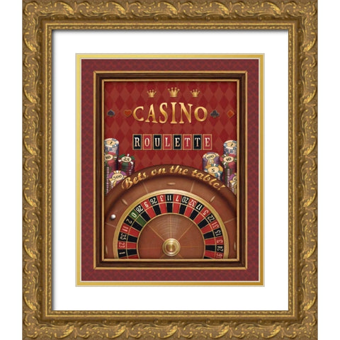 Roulette Gold Ornate Wood Framed Art Print with Double Matting by Brissonnet, Daphne