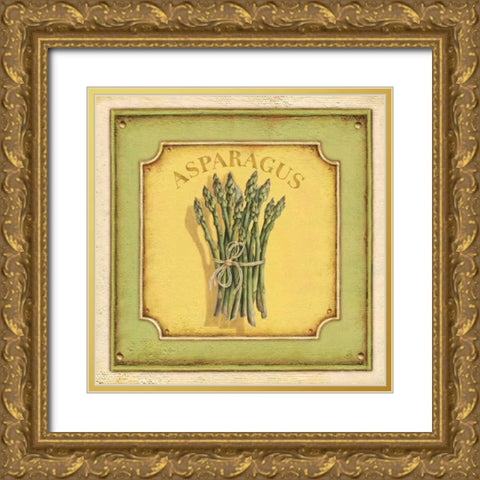 Asparagus Gold Ornate Wood Framed Art Print with Double Matting by Brissonnet, Daphne