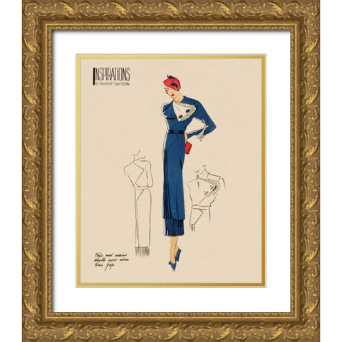 Inspirations I Gold Ornate Wood Framed Art Print with Double Matting by Berman, Susan
