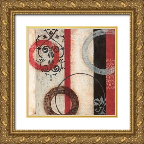 Circular II Gold Ornate Wood Framed Art Print with Double Matting by Burnside, Barbara