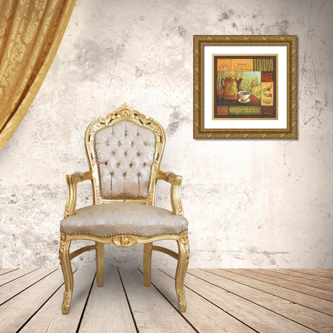 Pause Cafe II Gold Ornate Wood Framed Art Print with Double Matting by Corbin, Delphine