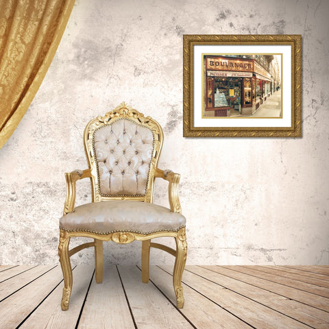 Boulangier Patissier Gold Ornate Wood Framed Art Print with Double Matting by Cieslikowski, Zeny
