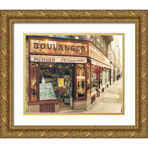 Boulangier Patissier Gold Ornate Wood Framed Art Print with Double Matting by Cieslikowski, Zeny