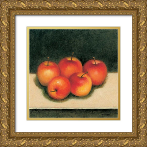 Gala Apples Gold Ornate Wood Framed Art Print with Double Matting by Creevy, Bill