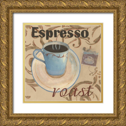 Espresso Roast Gold Ornate Wood Framed Art Print with Double Matting by Davis, Paige