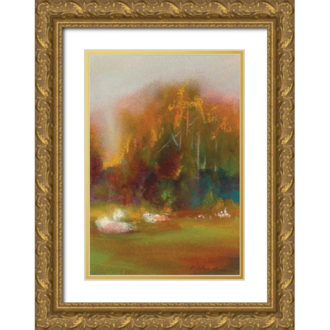 Fall Woods I Gold Ornate Wood Framed Art Print with Double Matting by Dilbeck, Nikki