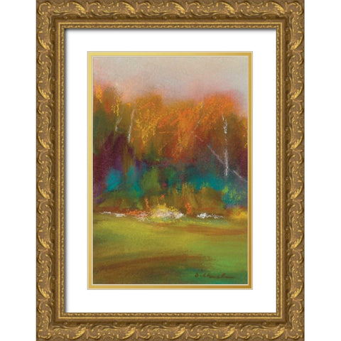 Fall Woods II Gold Ornate Wood Framed Art Print with Double Matting by Dilbeck, Nikki