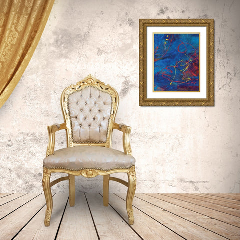 Red Swings By IV Gold Ornate Wood Framed Art Print with Double Matting by Dilbeck, Nikki