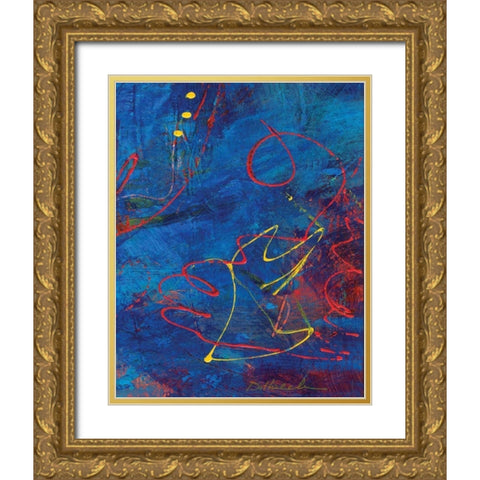 Red Swings By IV Gold Ornate Wood Framed Art Print with Double Matting by Dilbeck, Nikki