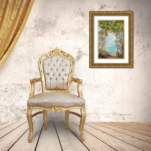 Path to Paridise I Gold Ornate Wood Framed Art Print with Double Matting by Delanty, Rick