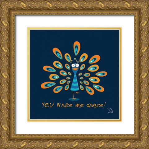 Dancing Feet Gold Ornate Wood Framed Art Print with Double Matting by Blue Fish