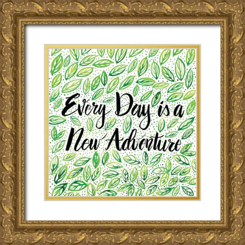 New Adventure Gold Ornate Wood Framed Art Print with Double Matting by Frazer, Amy