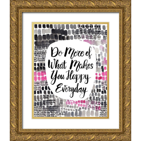 Do More Gold Ornate Wood Framed Art Print with Double Matting by Frazer, Amy