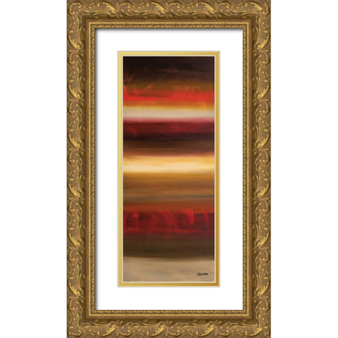 Freedom Panel Gold Ornate Wood Framed Art Print with Double Matting by Guedez, Carmen