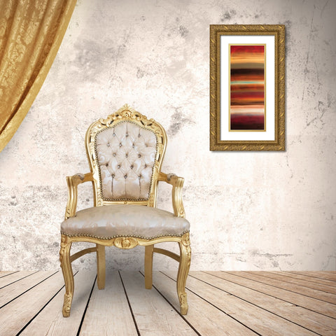 Serenidad Panel Gold Ornate Wood Framed Art Print with Double Matting by Guedez, Carmen
