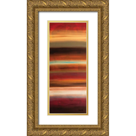 Serenidad Panel Gold Ornate Wood Framed Art Print with Double Matting by Guedez, Carmen