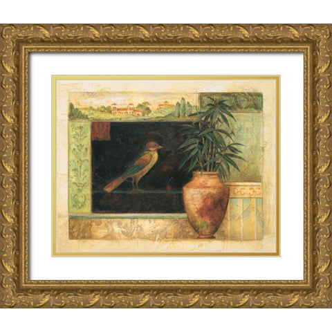 Annabelle Gold Ornate Wood Framed Art Print with Double Matting by Gladding, Pamela