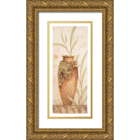 Rustic Venetian Urn I Gold Ornate Wood Framed Art Print with Double Matting by Gladding, Pamela