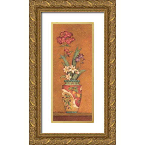 Pavan II Gold Ornate Wood Framed Art Print with Double Matting by Gladding, Pamela