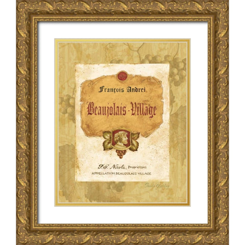 Beaujolais Village Gold Ornate Wood Framed Art Print with Double Matting by Gladding, Pamela