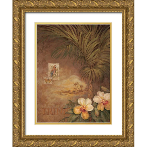 West Indies Sunset II Gold Ornate Wood Framed Art Print with Double Matting by Gladding, Pamela