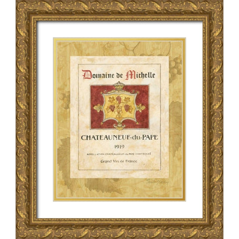 Vin I Gold Ornate Wood Framed Art Print with Double Matting by Gladding, Pamela