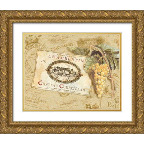 Chambertin Gold Ornate Wood Framed Art Print with Double Matting by Gladding, Pamela