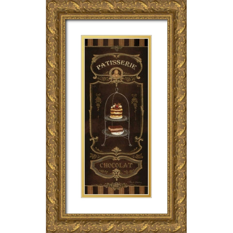 Chocolat Gold Ornate Wood Framed Art Print with Double Matting by Gladding, Pamela