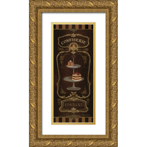 Fondant Gold Ornate Wood Framed Art Print with Double Matting by Gladding, Pamela
