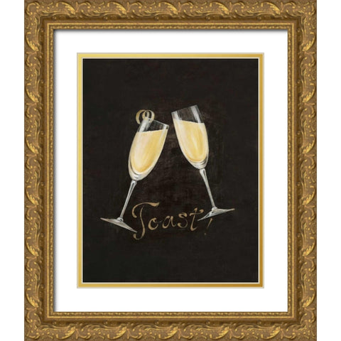 Cheers! II Gold Ornate Wood Framed Art Print with Double Matting by Gladding, Pamela