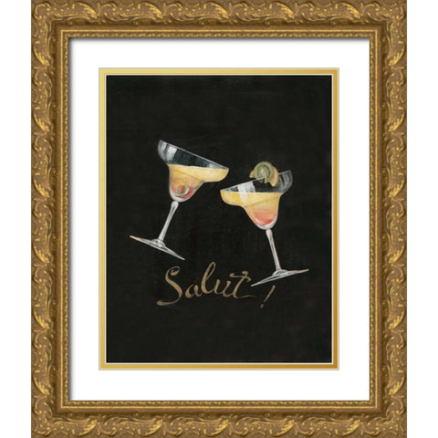 Cheers! IV Gold Ornate Wood Framed Art Print with Double Matting by Gladding, Pamela