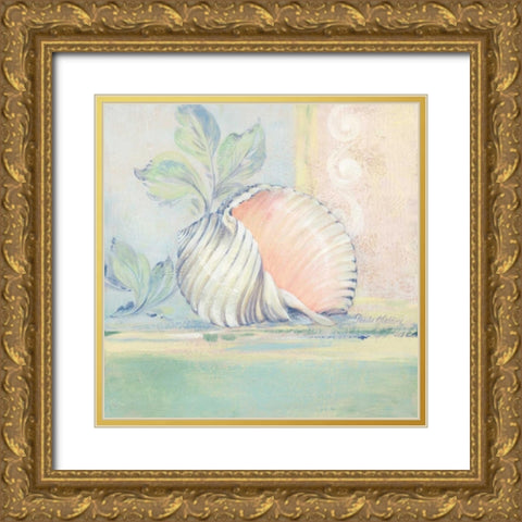 Tranquil Seashells II Gold Ornate Wood Framed Art Print with Double Matting by Gladding, Pamela